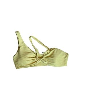 Blackbough One-Shouldered Yellow Bikini Top
